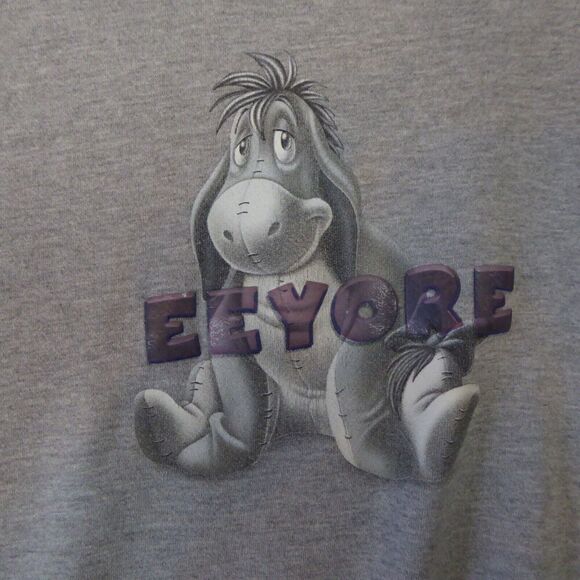 Vintage Disney Sweatshirt Mens Medium Gray Long Sleeve Crewneck  Eeyore Graphic - Picture 2 of 10